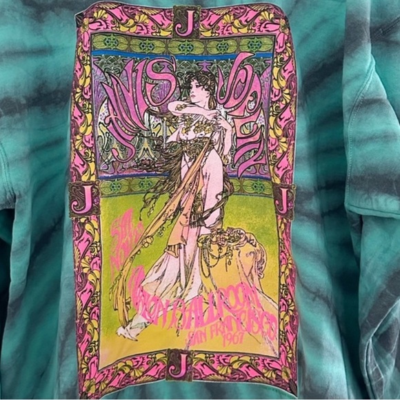 NWOT JANIS JOPLIN Tie Dye Graphic Sweatshirt - Picture 3 of 6